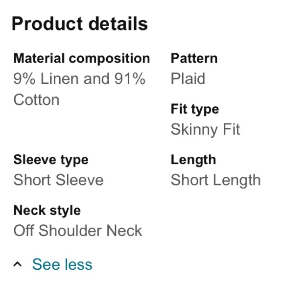 AEO 🦅 Off Shoulder Plaid Puff Sleeve Crop Top - Picture 14 of 15